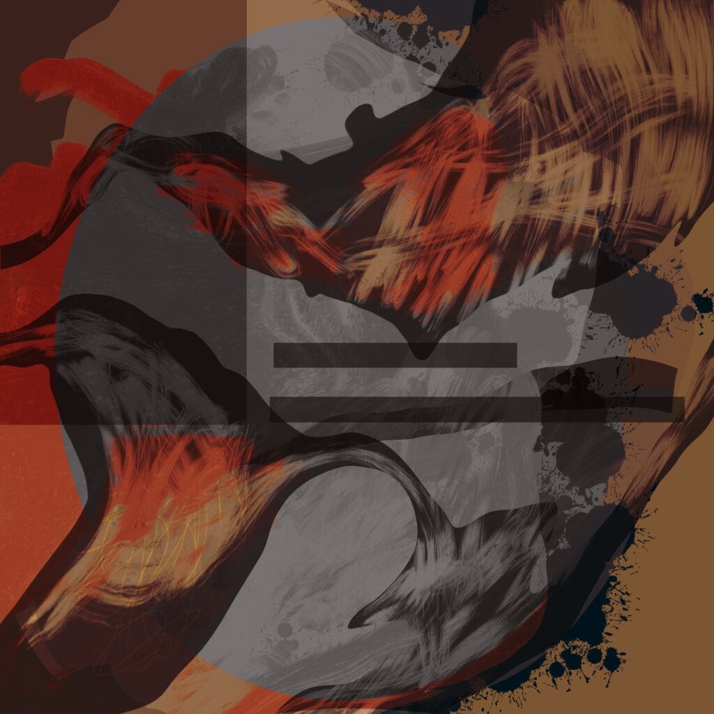 Digital painting, 100x100, 2025 by Andrea M. Weiss