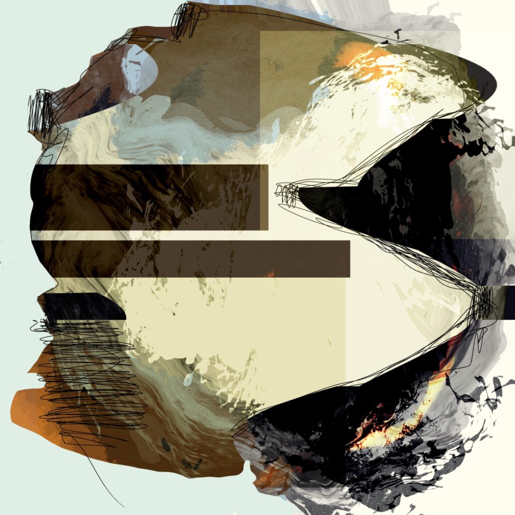 Contemporary abstract artwork "Obstruction No. 4" from the ongoing Obstruction series by flash for empathy, 2026. Created in 100 x 100 cm by the artist Andrea M. Weiss and produced as an archival pigment print on canvas. This modern piece is part of a strictly limited edition of 7. No further editions will be produced.